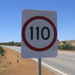 señal trafico 110 km Limitación de velocidad por el ahorro energético